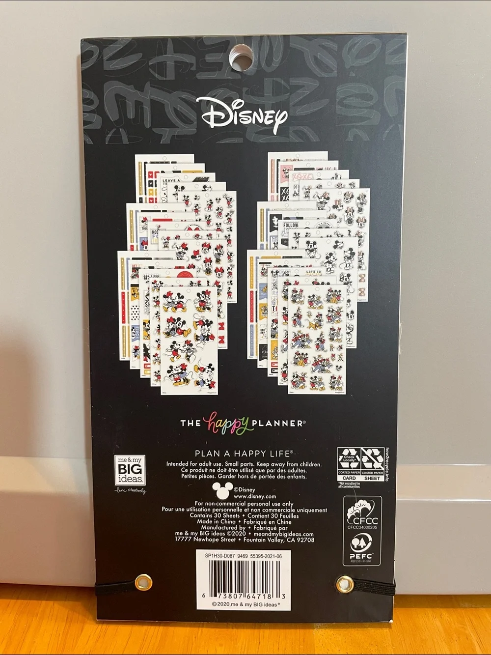 Happy Planner Set of 5 Mickey and Minnie Disney Planner Accessories Stickers